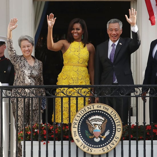 Michelle Obama's Yellow Naeem Khan Dress August 2016