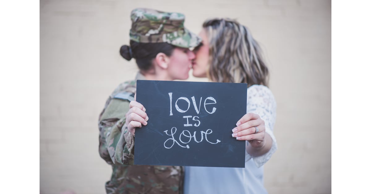 Lesbian Military Engagement Shoot Popsugar Love And Sex Photo 14