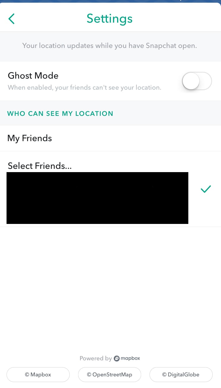 Here, you can change which friends can see your location or enable Ghost Mode.