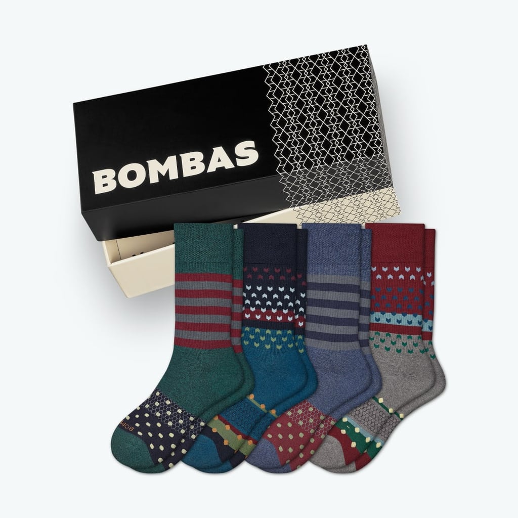 节日为他袜子:Bombas男人的衣服小腿袜子4-Pack礼盒