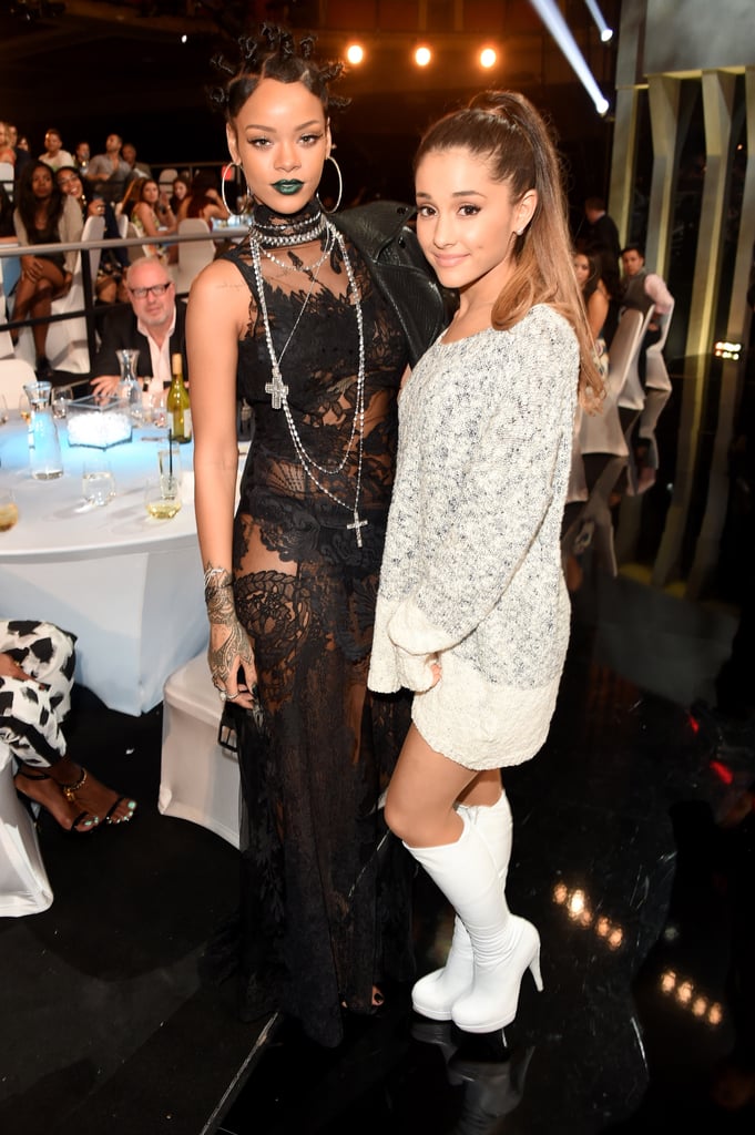 Rihanna and Ariana Grande at the 2014 iHeartRadio Music Awards