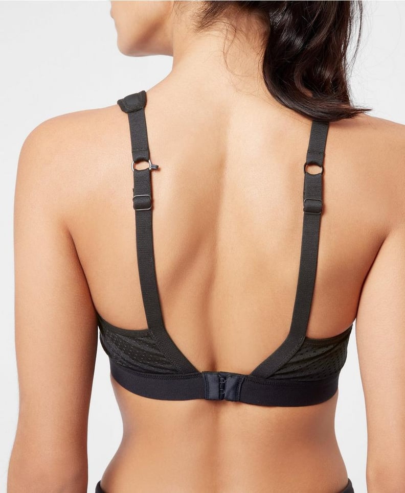 BACK HOOK SPORTS BRA - BLACK