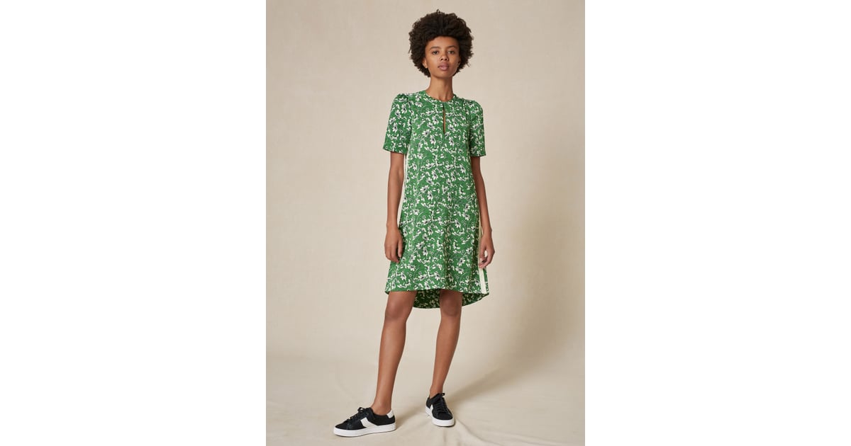 ME+EM Floral Print Short Sleeve Dress 