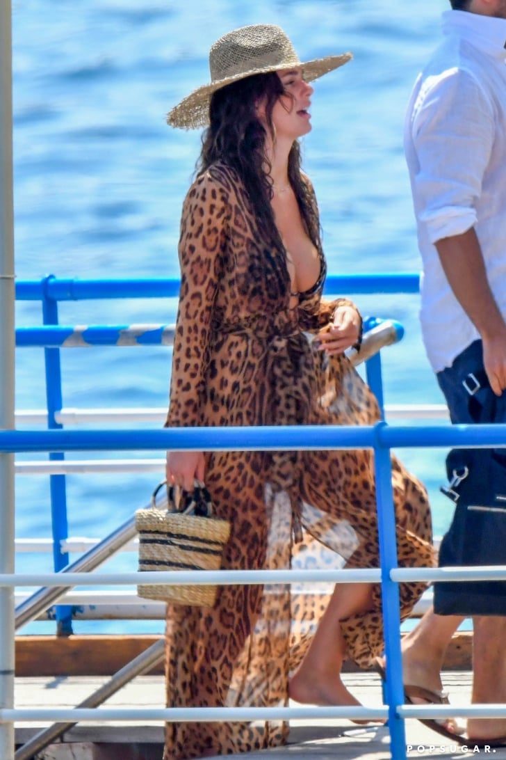 Camila Morrone Leopard Bikini With Leonardo DiCaprio Italy