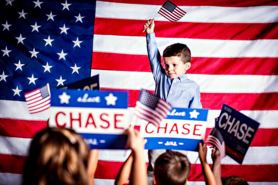 Little Boy Running For President
