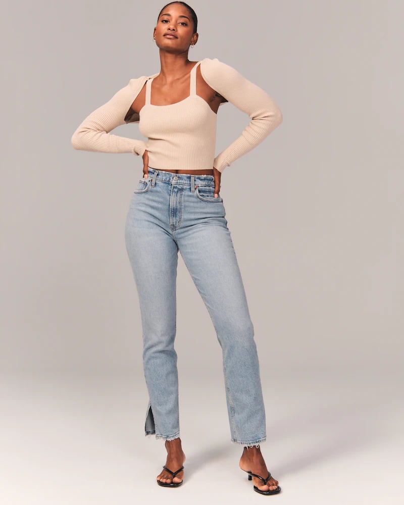 Francia Raisa's Exact Jeans: Abercrombie Curve Love 90s Ultra High Rise  Straight Jeans | TikTok is Obsessed With Abercrombie Jeans, Shop Our  Favorite Styles | POPSUGAR Fashion Photo 3