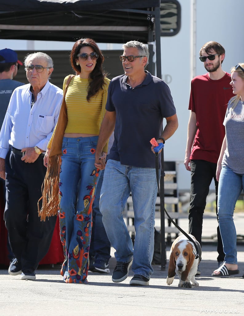 George and Amal Clooney Kissing in LA October 2016