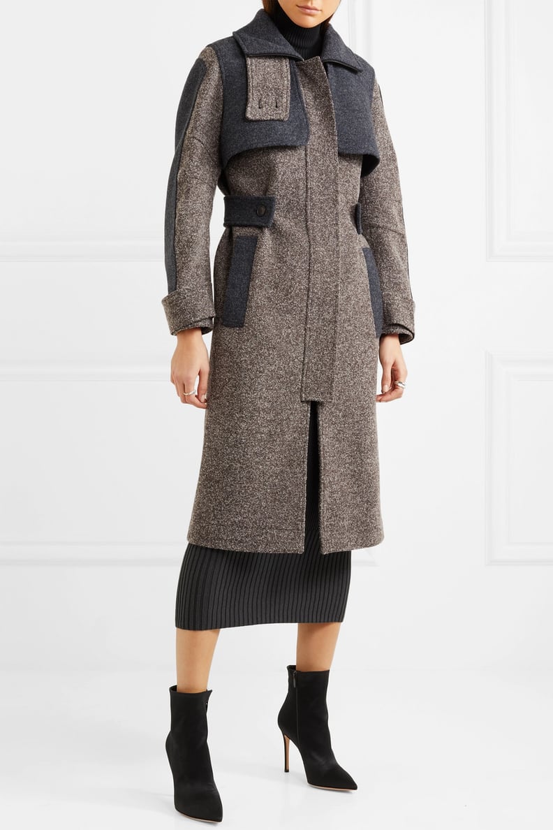 Atlein Two-Tone Wool-Blend Tweed Coat