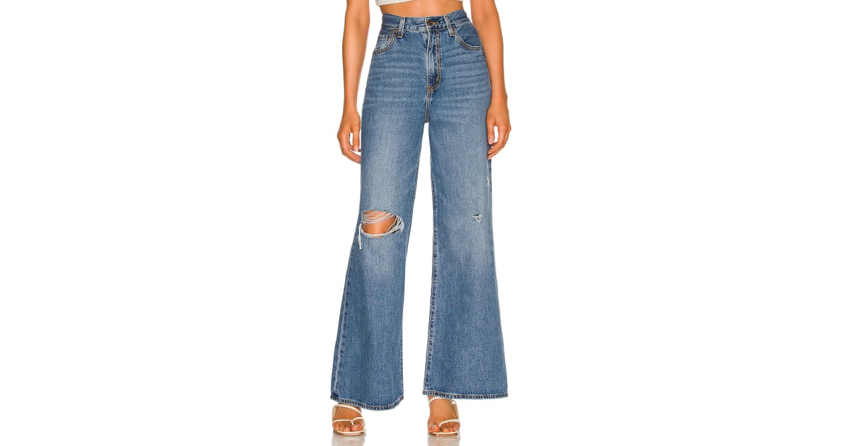 Ripped Jeans: Levi's High Loose Flare Jean | 14 Wide-Leg Jeans You're Going  to Live in This Season | POPSUGAR Fashion Photo 4