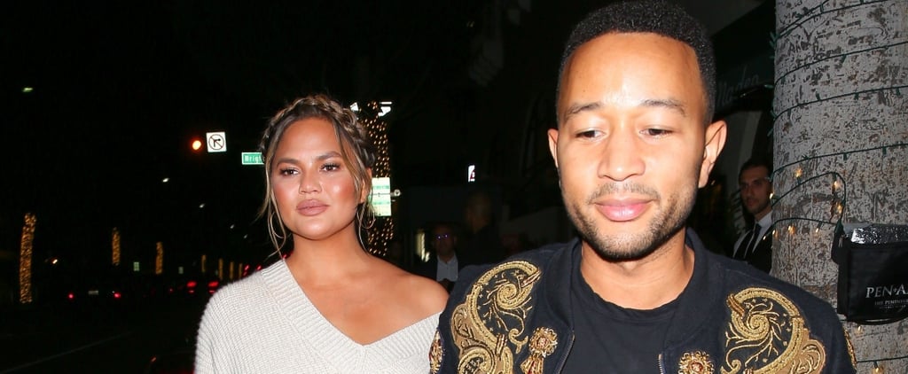 Chrissy Teigen's White Sweater Dress