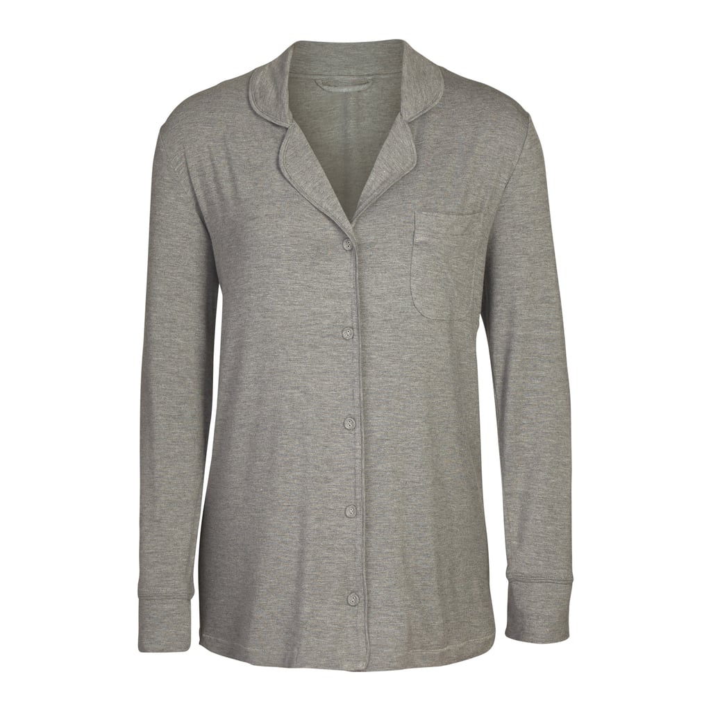 Kim Kardashian Skims Summer Sleep Set Shirt — Heather Grey