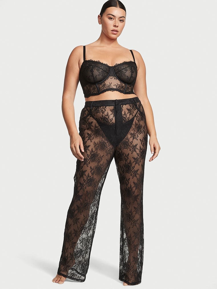 Victoria's Secret VS Archives Rose Lace Corset Top and Pants, Shop the New  Victoria's Secret Tour Collection Directly From