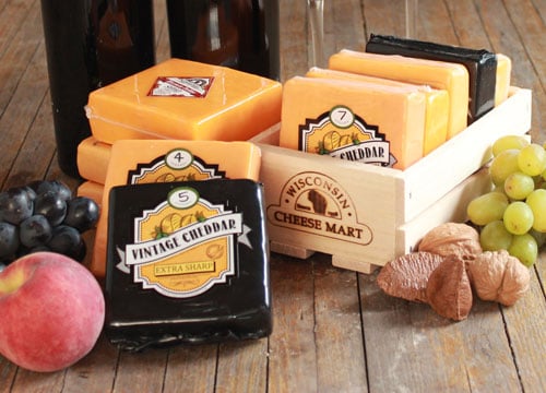 Wisconsin Cheddar Flight Gift Crate