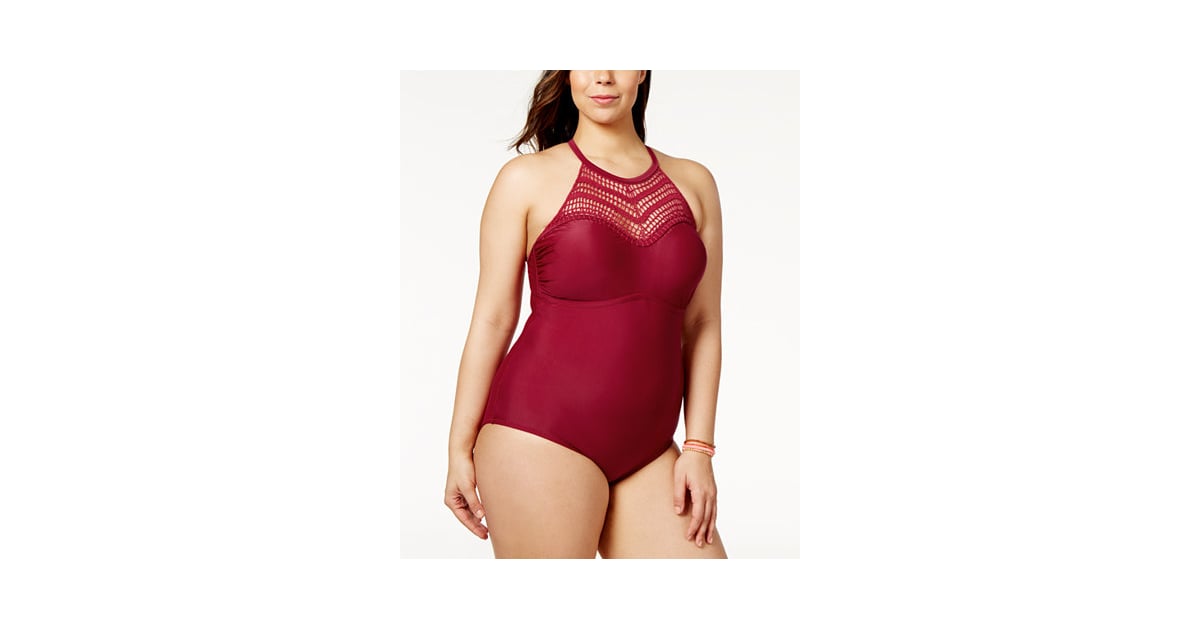 Dazzle In Red With This Raisins Curve Crochet High Neck One Piece 18 Amazing Plus Size Swimsuits To Buy Right Now Popsugar Fashion Photo 14
