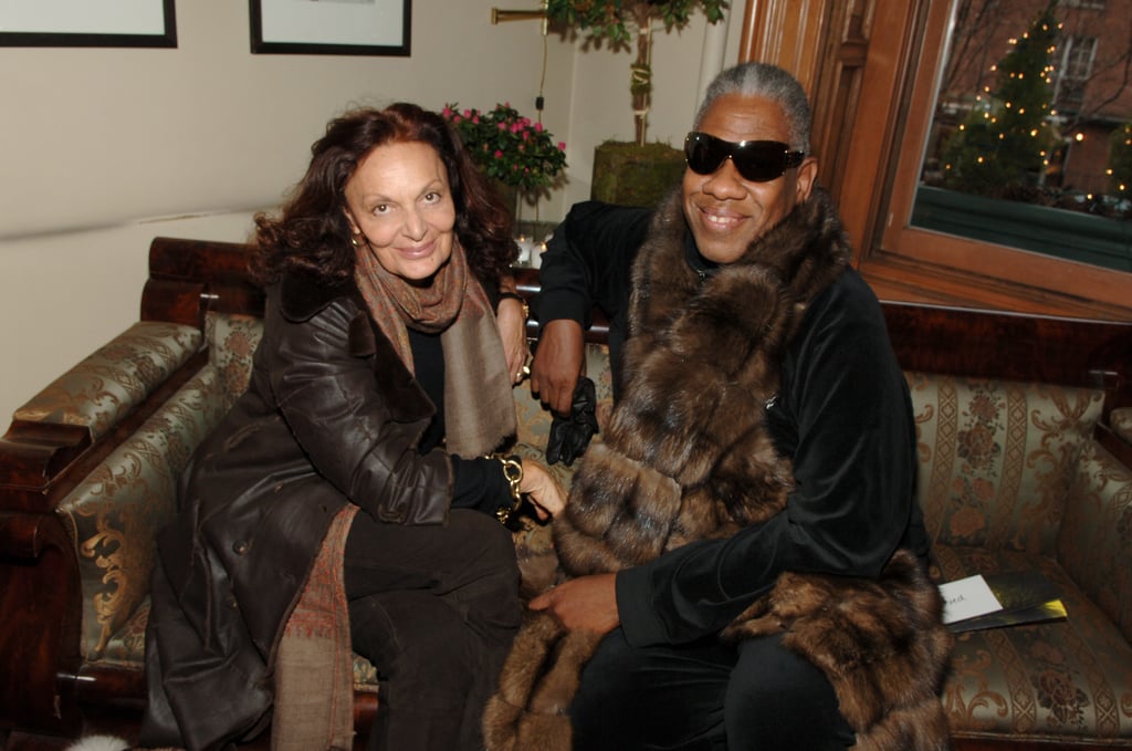 André Leon Talley and Diane von Furstenberg at the Olympus Fashion Week in 2006
