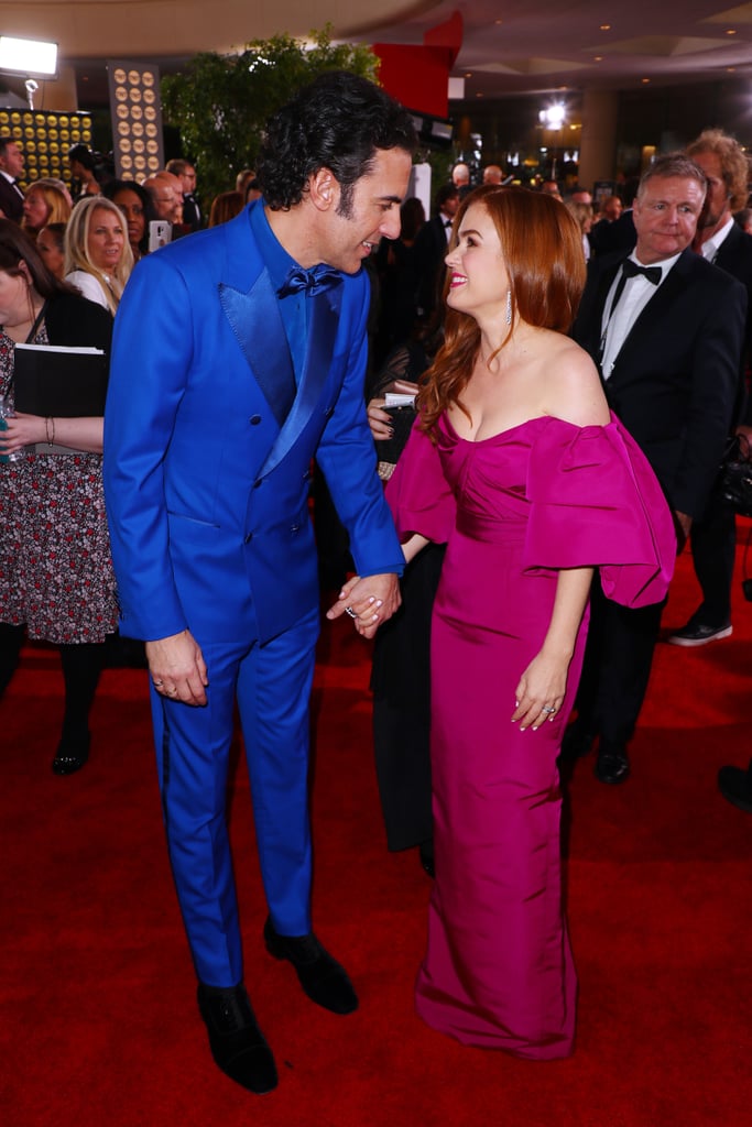 Sacha Baron Cohen and Isla Fisher at the 2020 Golden Globes