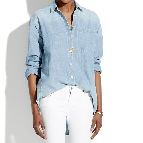 Madewell Chambray Shirt | Rosie Huntington-Whiteley Denim-on-Denim ...