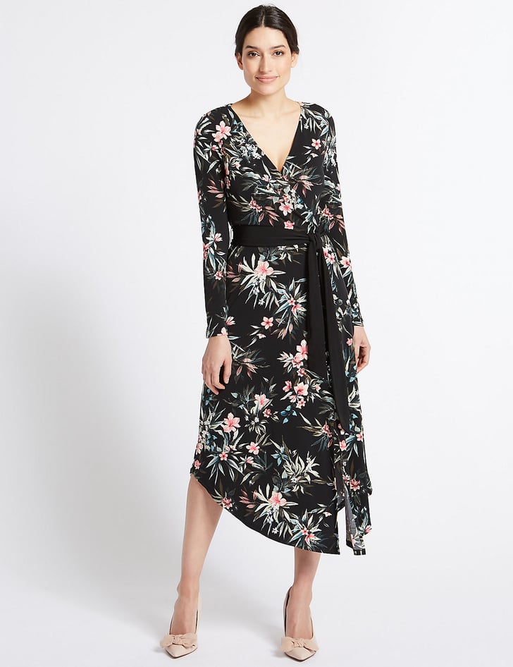 Per Una Floral Print Long Sleeve Wrap Dress | Selena Gomez Ganni Floral