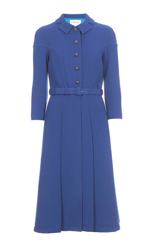 Kate Middleton Wearing Eponine Belted Blue Coat | POPSUGAR Fashion