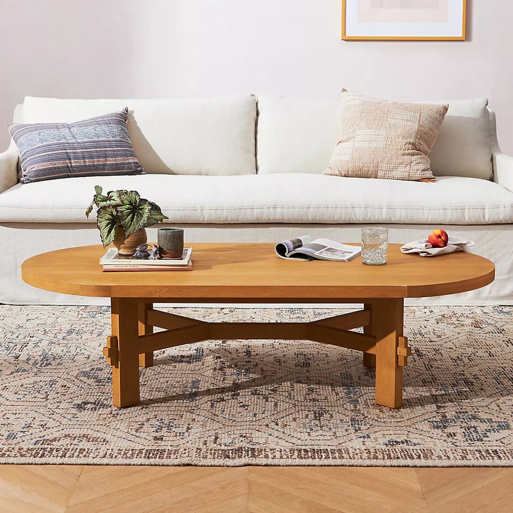 Anthropologie wood coffee shop table
