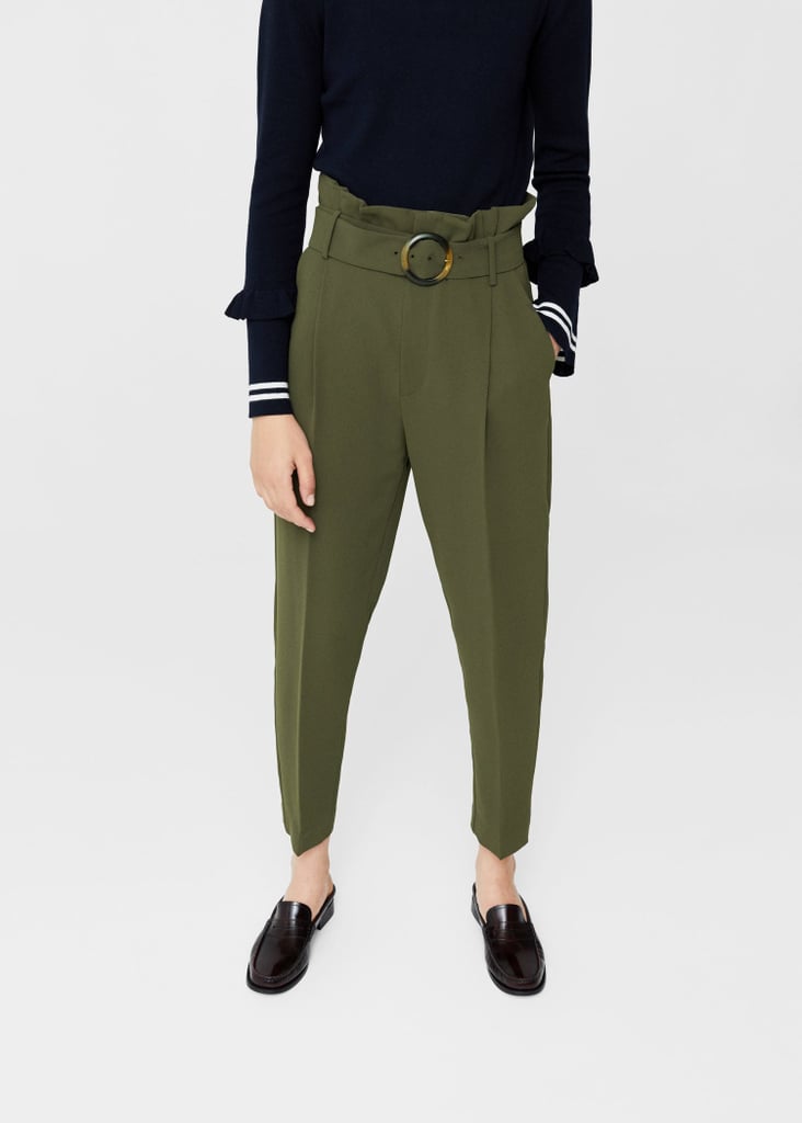MANGO High-waist trousers