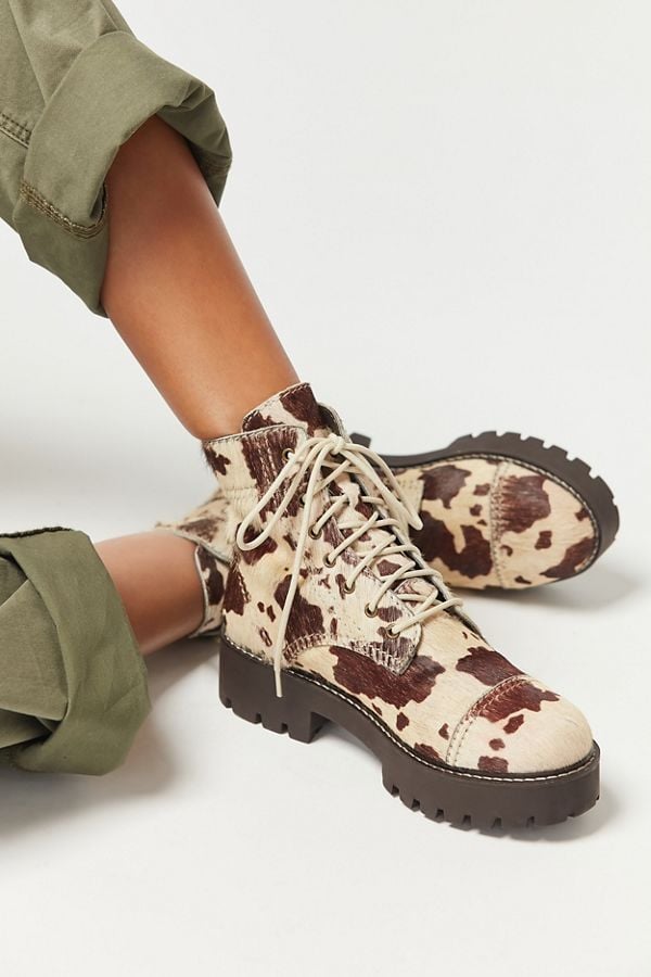 UO Juliette Calf Hair Treaded Lace-Up 