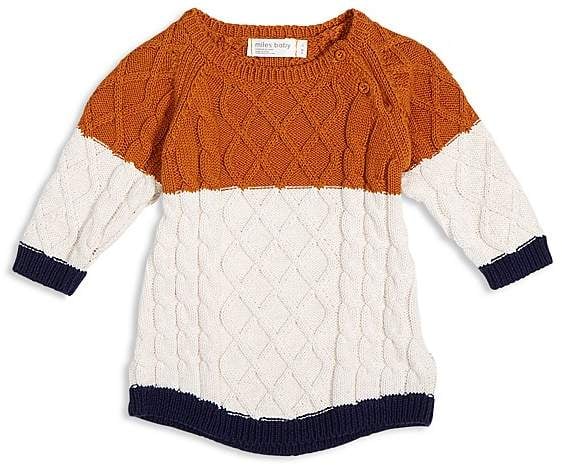 Miles Baby Girls' Color-Block Sweater Dress