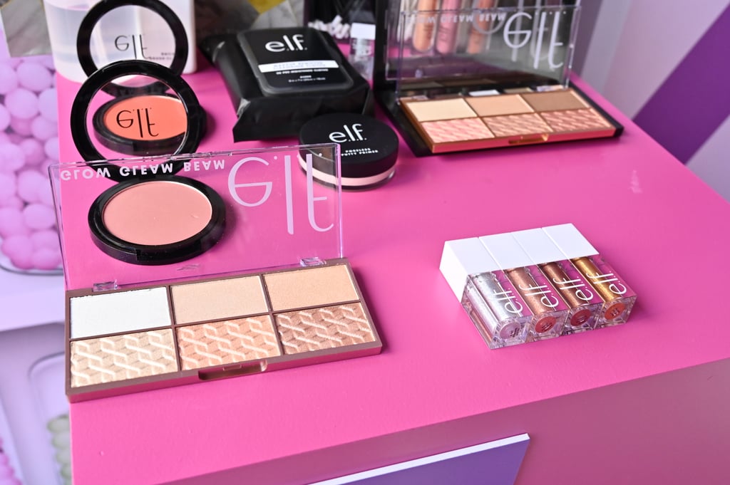 e.l.f. (which stands for eyes, lips, face) is all about embracing makeup and skin care as self-care — which we are totally on board for. Because when your look is fire, you feel like a million bucks, amirite? Guests were treated to mini makeovers that focused on e.l.f.'s main beats — eyes, lips, and complexion — and were personalized to each guest's style.