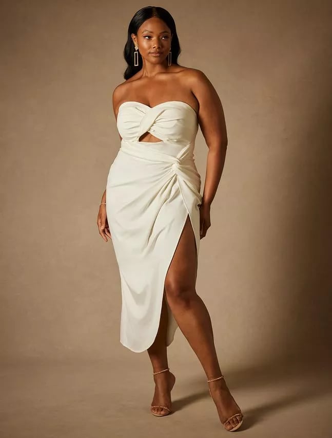 A Cutout Dress: Bridal by Eloquii Twisted Top Dress