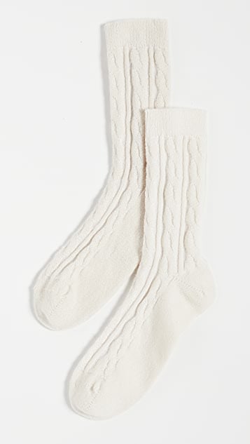 Rosie Sugden Cashmere Bed Crew Socks