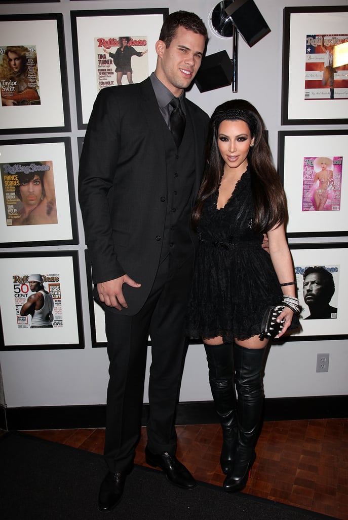 Kim was on hand to support her then-new boyfriend, basketball player Kris Humphries, at the NBA All-Star weekend party in LA in February 2011. Kim was on hand to support her then-new boyfriend, basketball player Kris Humphries, at the NBA All-Star weekend party in LA in February 2011.