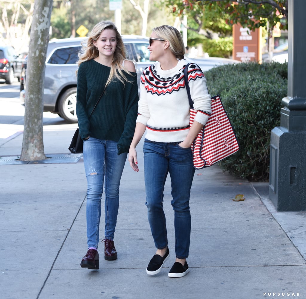 Reese Witherspoon and Ava Phillippe Leaving Brunch in LA