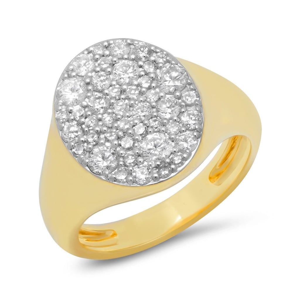 Eriness Diamond Signet Pinky Ring