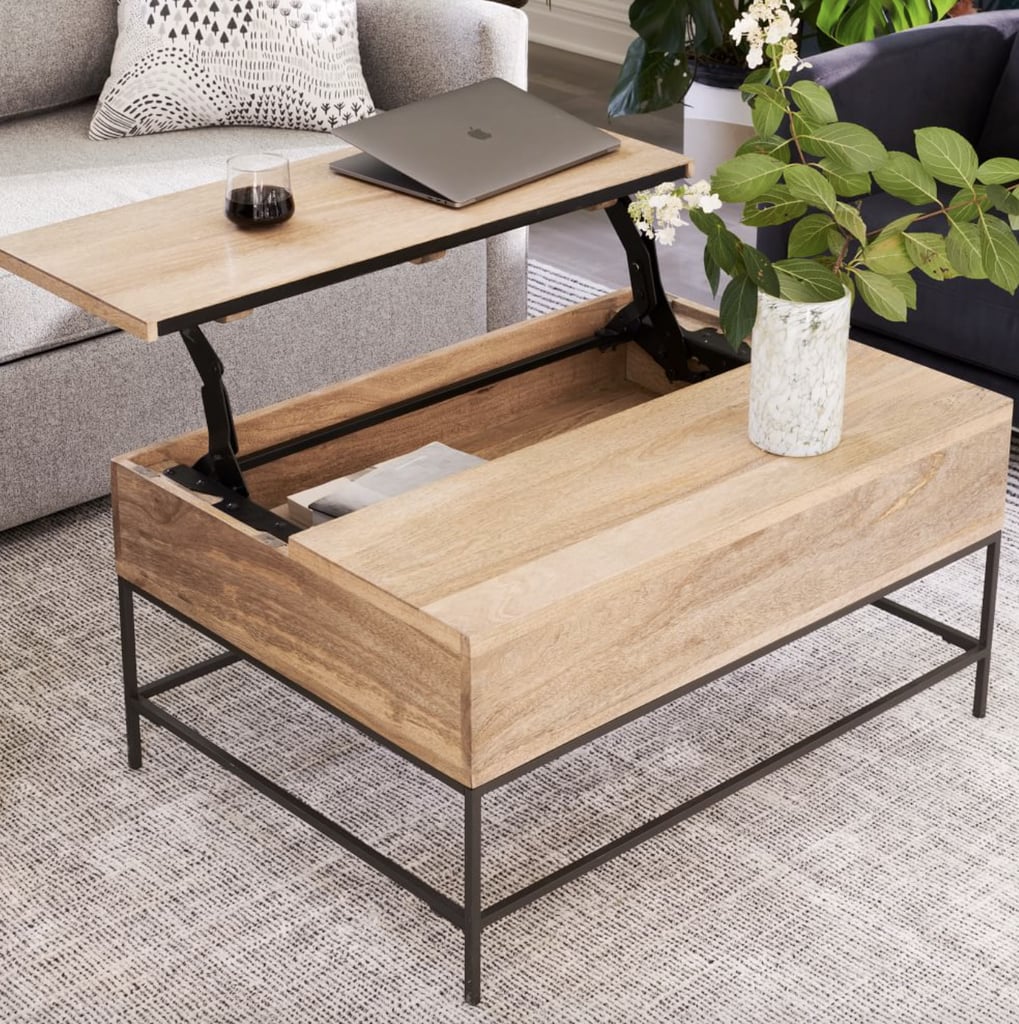 An Industrial Coffee Table: West Elm Industrial Storage Pop-Up Coffee Table