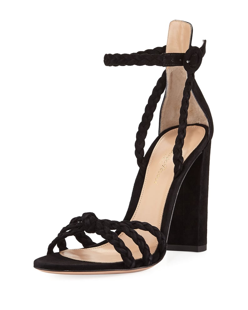 Gianvito Rossi Braided Suede 105mm Sandal