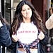 Gina Rodriguez Wearing "Latina AF" Shirt in NYC April 2018