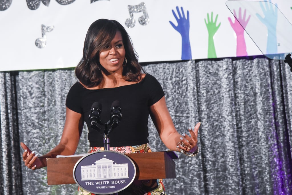 Michelle Obama Floral Skirt White House Talent Show 2016