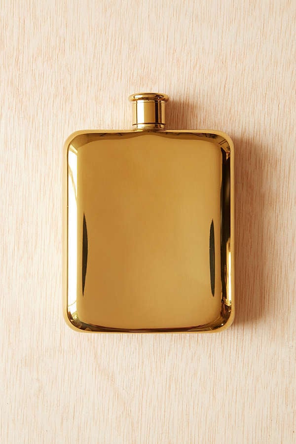 Urban Outfitters Gold-Plated Flask | Cool Flasks For Men | POPSUGAR