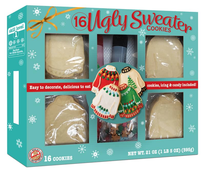 Ugly Christmas Sweater Cookie Kits POPSUGAR Food