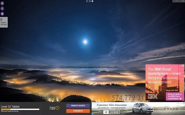 Use your open tabs for charity
