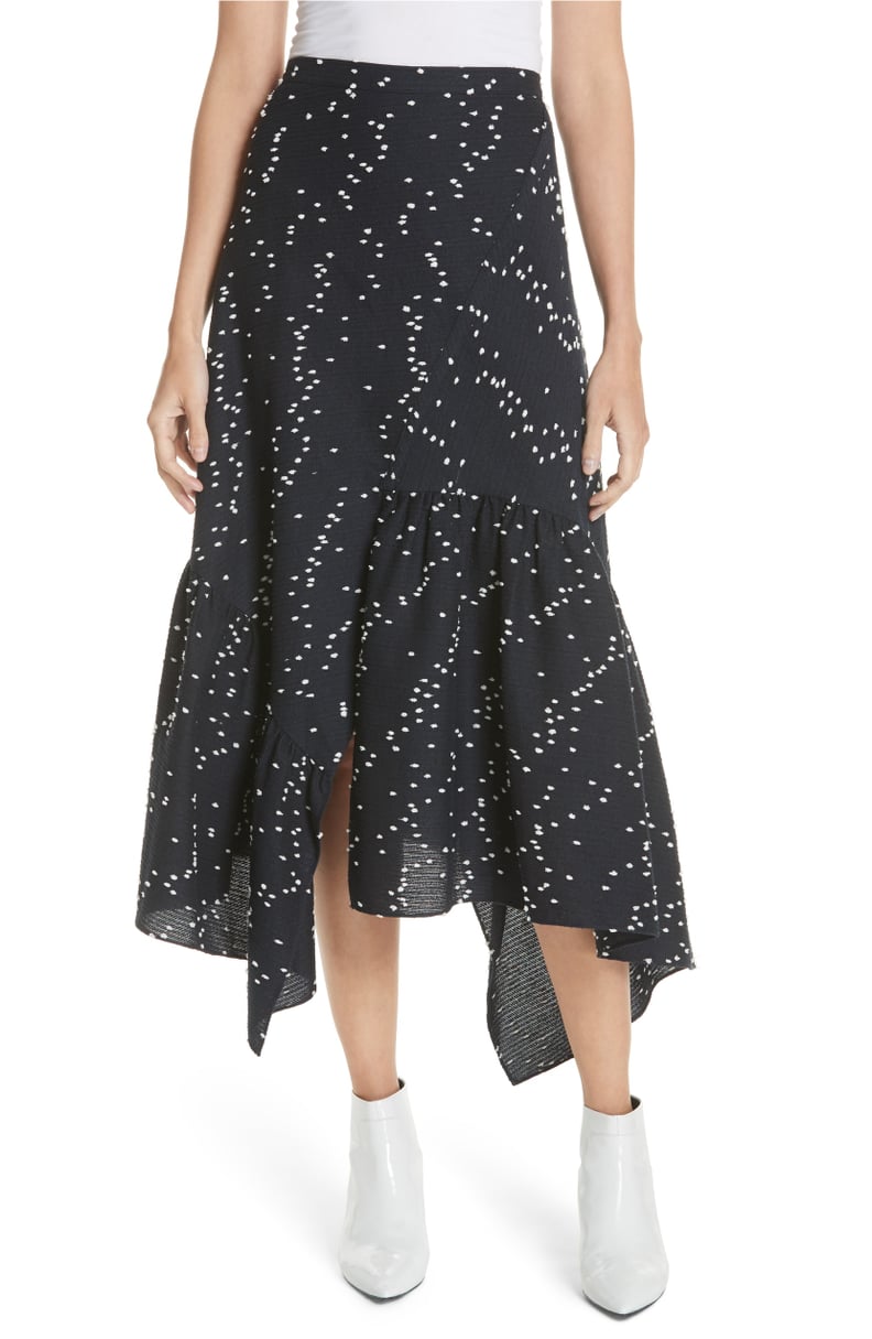 3.1 Phillip Lim Print Asymmetrical Ruffle Skirt