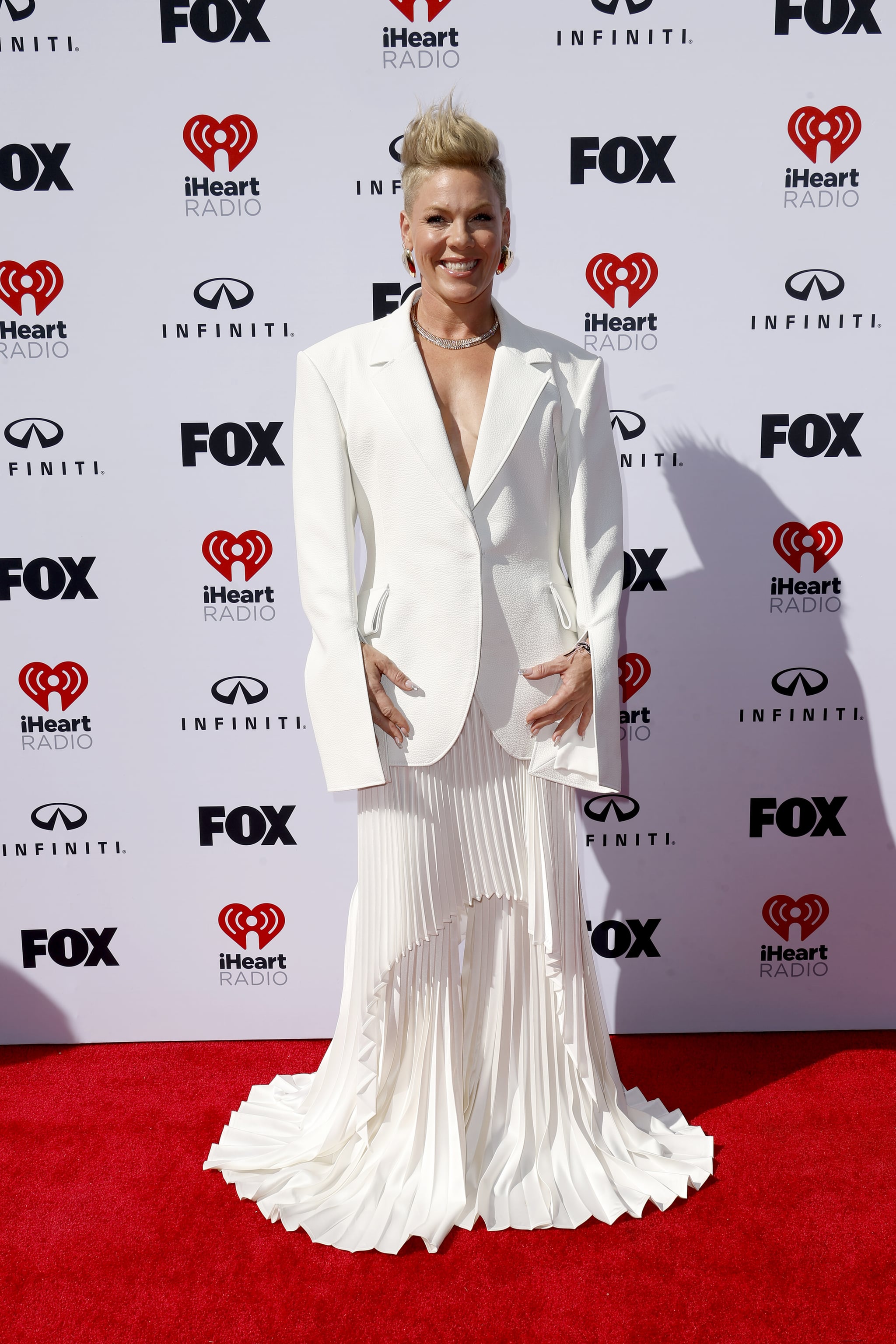 Pink's Chrome French Manicure at the iHeartRadio Awards POPSUGAR