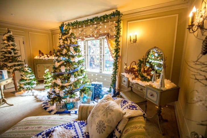 Christmas Zoom Background: Decorated Living Room | Download Free