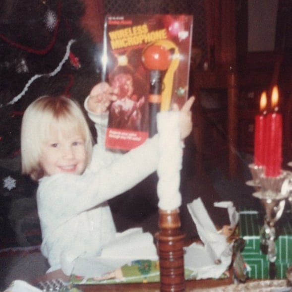 "#tbt to the Christmas I received my first microphone. #ironicthatkaraokenowgivesmenightmares #tearsforfears"
