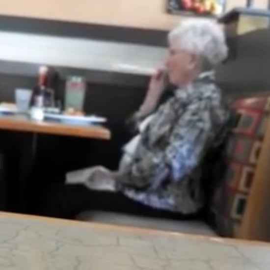 Elderly Couple Shooting Straws at Each Other