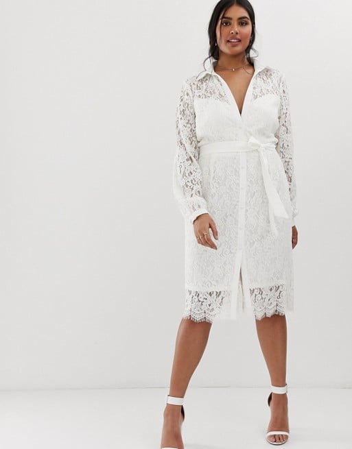 Paper Dolls Plus Lace Shirt Dress