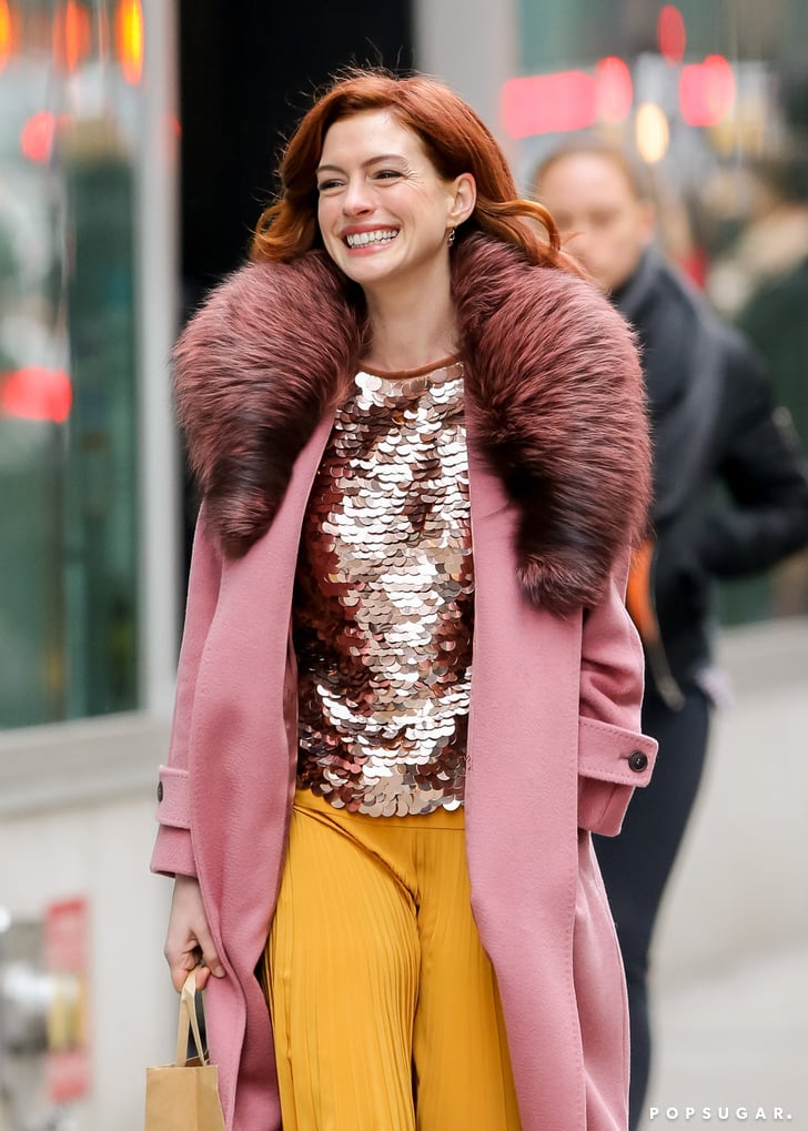 Anne Hathaway New Hair Color 2018 Popsugar Beauty