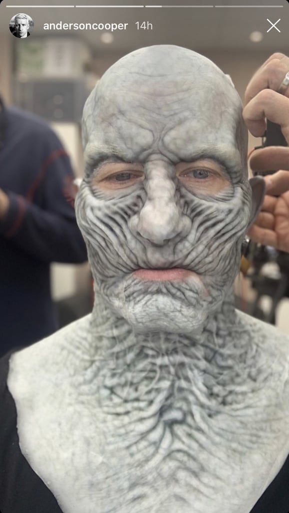 Anderson Cooper Game of Thrones White Walker Makeup