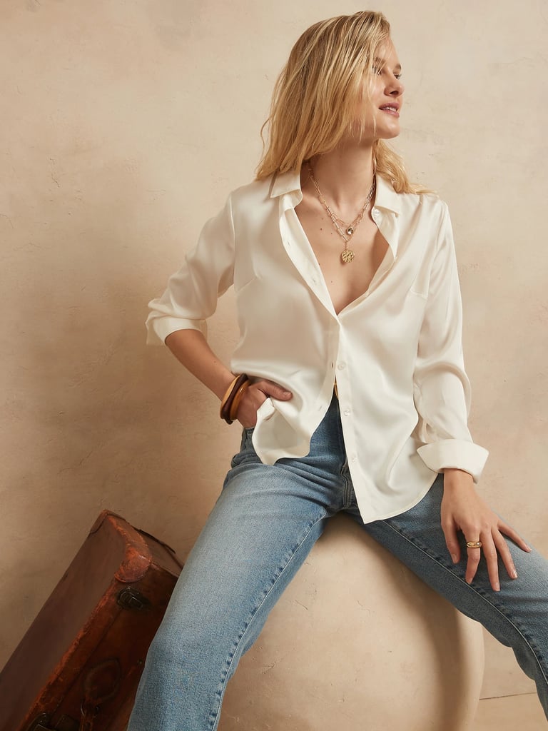 Banana Republic Factory Satin Classic Shirt