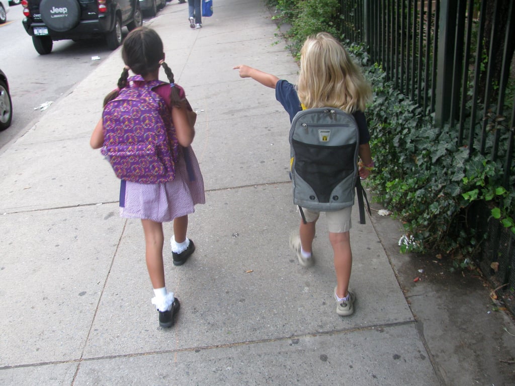 To the mom bringing her friend's kids to school too.